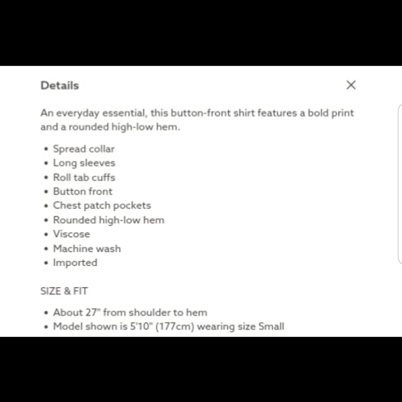 NWT! DESIGN LAB PLAID HIGH-LOW BUTTON DOWN SHIRT - Picture 6 of 6